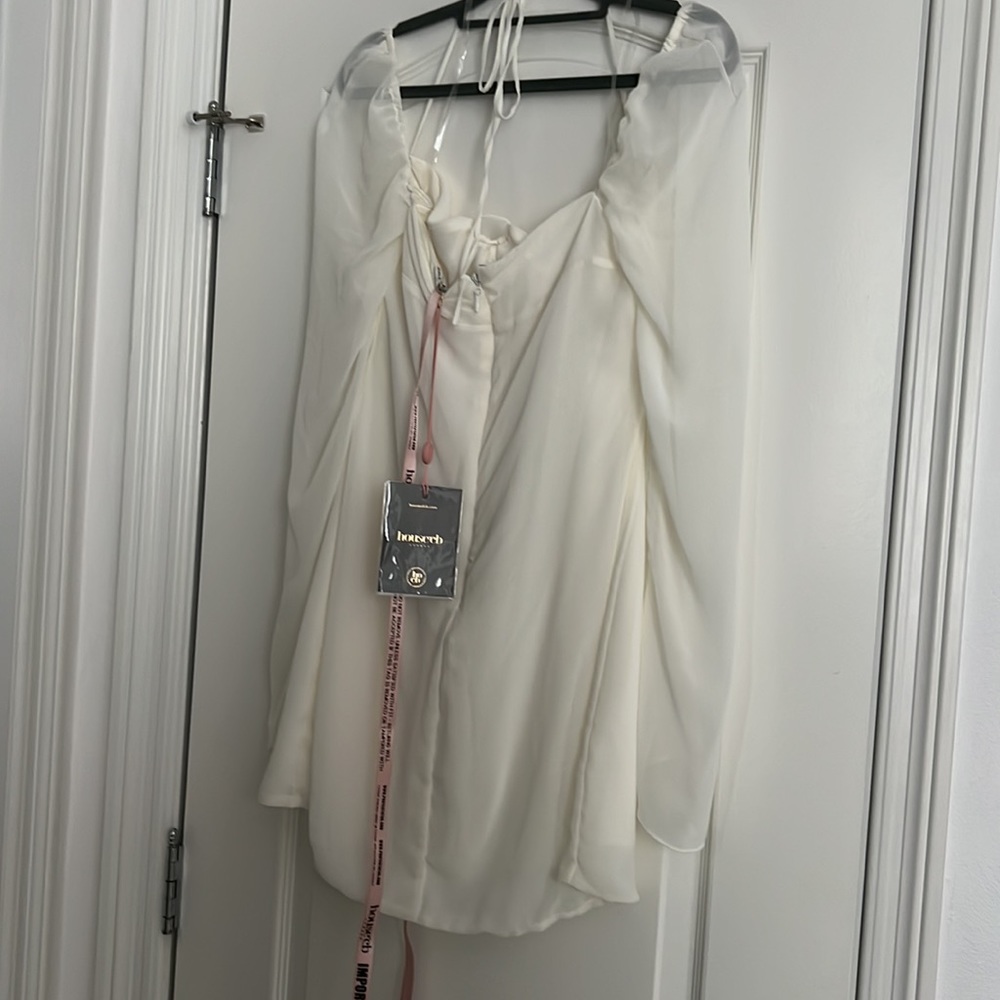 House of CB Babydoll Georgette Halter Minidress - Picture 9 of 11